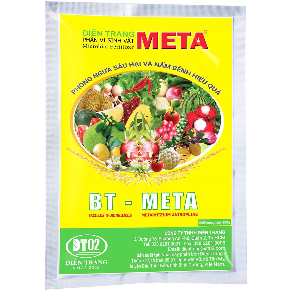 Chế Phẩm Sinh Học META BT 100gr - Phòng Ngừa Sâu Hại Và Nấm Bệnh Hiệu Quả