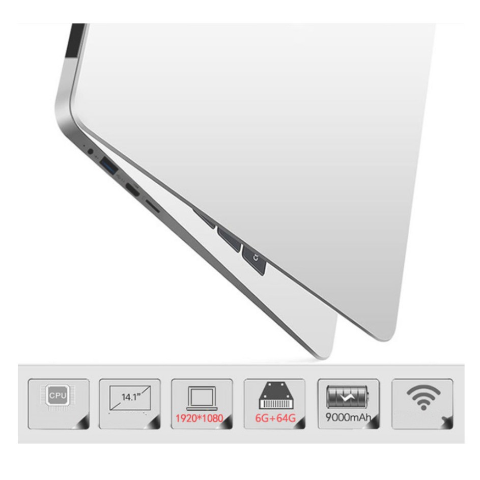Laptop màn hình IPS 14inch 1080p Intel N3450 Ram 6G, 64Gb - Hamilton Place Mall