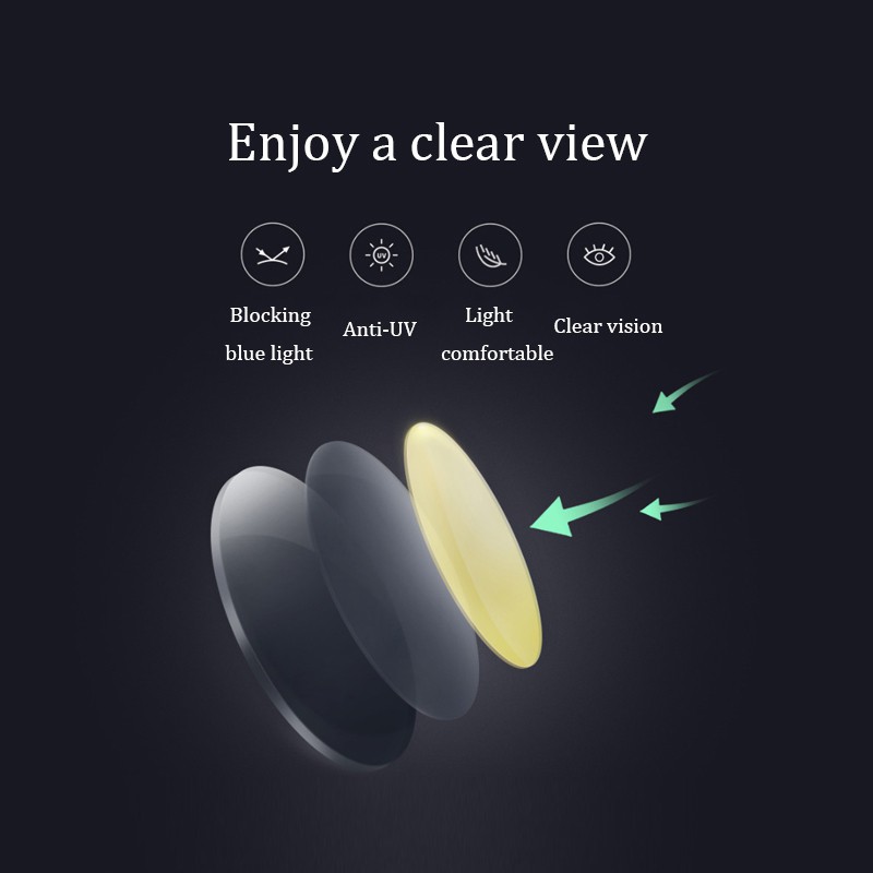 Mắt kính Xiaomi Mijia chống tia xanh 40% chống tia UV bền nhẹ bảo vệ mắt