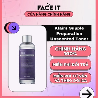 Klairs Supple Preparation Unscented Toner - Nước hoa hồng cho da nhạy cảm ( không mùi) 180ml