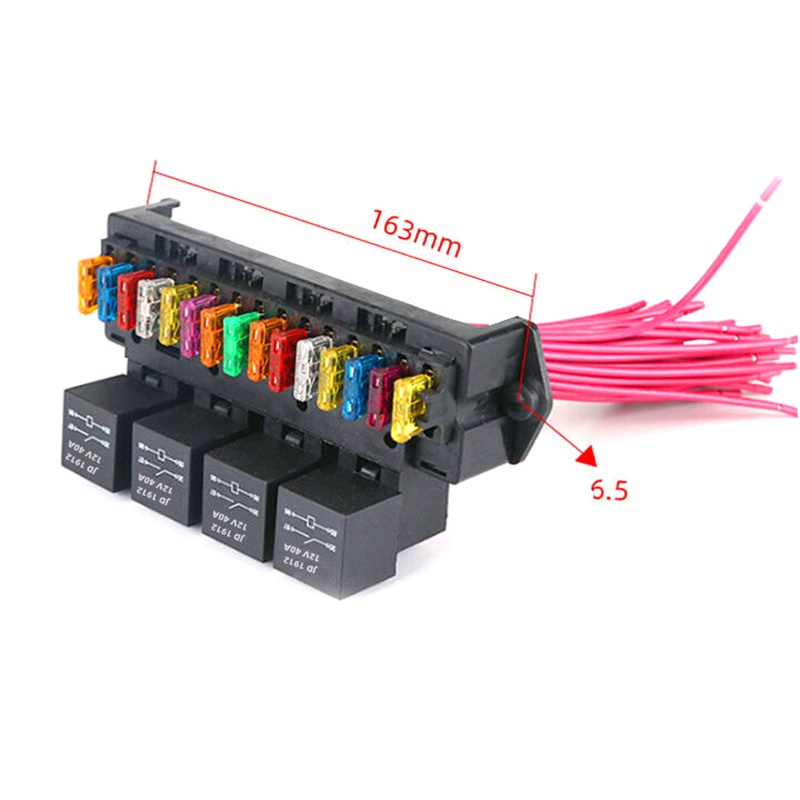 Giá Đỡ Cầu Chì 15 Cổng 4 Chiều 12V 40A Tiện Dụng Dành Cho Ô Tô / Xe Tải