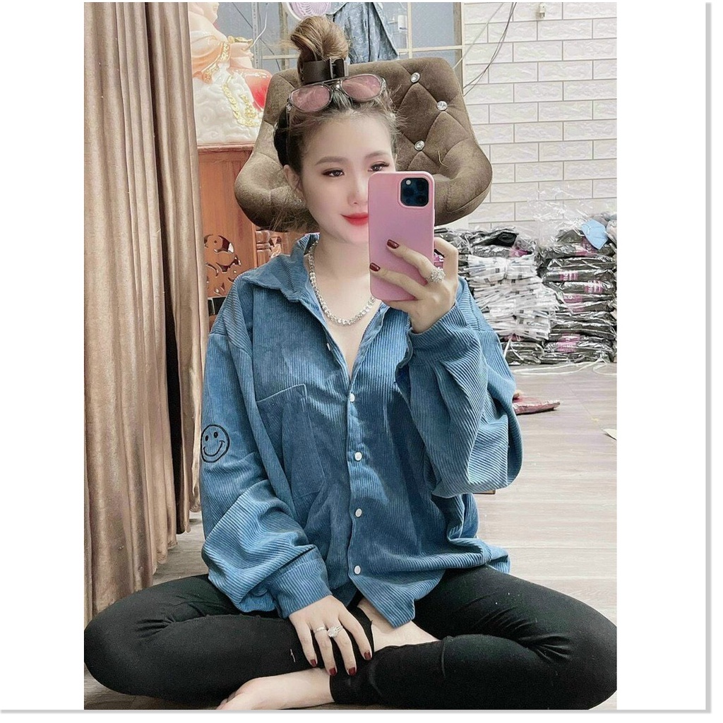 Áo khoác nhung kiểu sơ mi NỮ SIÊU XINH CHO CÁC CHỊ EM MẪU MỚI NHẤT HIỆN NAY