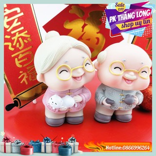 Tượng Ông Bà trang trí bánh mừng thọ Trang trí bánh kem - Trang trí bánh sinh nhật