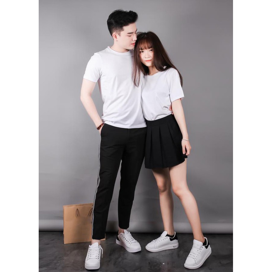 Áo Cộc Tay Nam Ngắn Tay Trắng Trơn Chất Cotton Mát Lạnh Dáng Vừa Thời Trang Hàn Quốc Áo Thun Nam