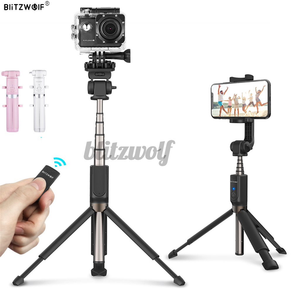 Gậy Chụp Ảnh Selfie Bltzwolf Bw-Bs5 4 Trong 1 Kết Nối Bluetooth 810mm Có Nút Bấm Từ Xa | BigBuy360 - bigbuy360.vn