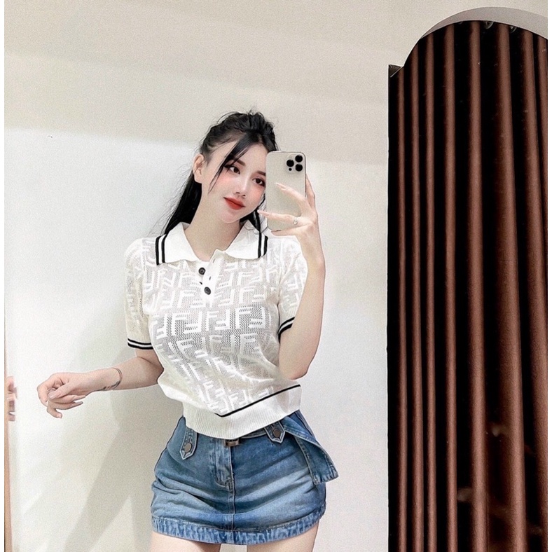 Áo len cổ đức montoghi hàng quảng châu chữ F siêu đẹp_thaovanshop