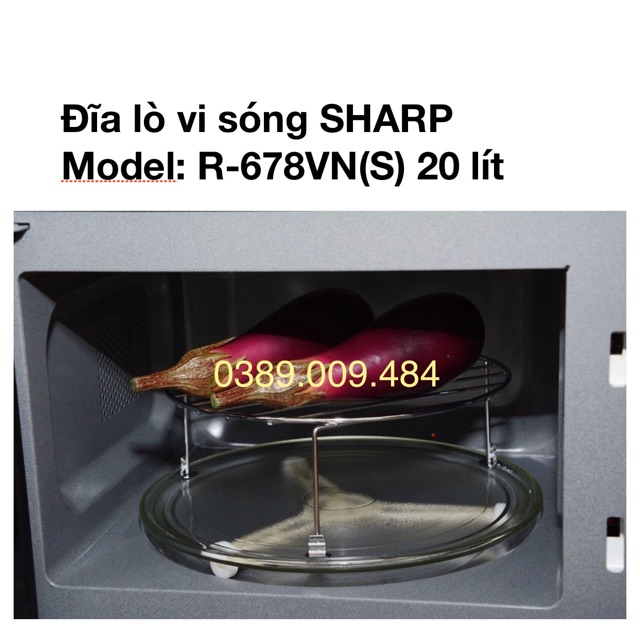 Đĩa lò vi sóng SHARP R-678VN(S) có nướng