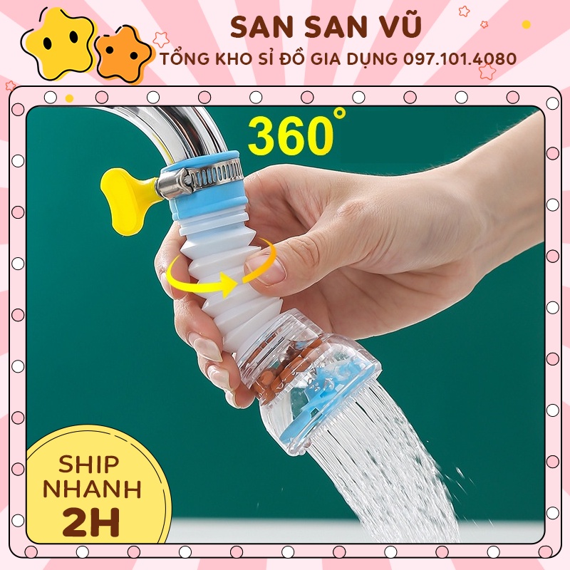 Đầu vòi nước - bộ đầu lọc nước tăng áp từ vòi xoay 360 độ