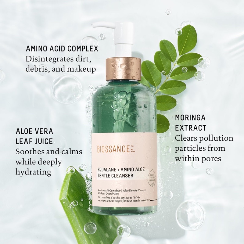 Sữa rửa mặt Biossance SQUALANE + AMINO ALOE GENTLE CLEANSER