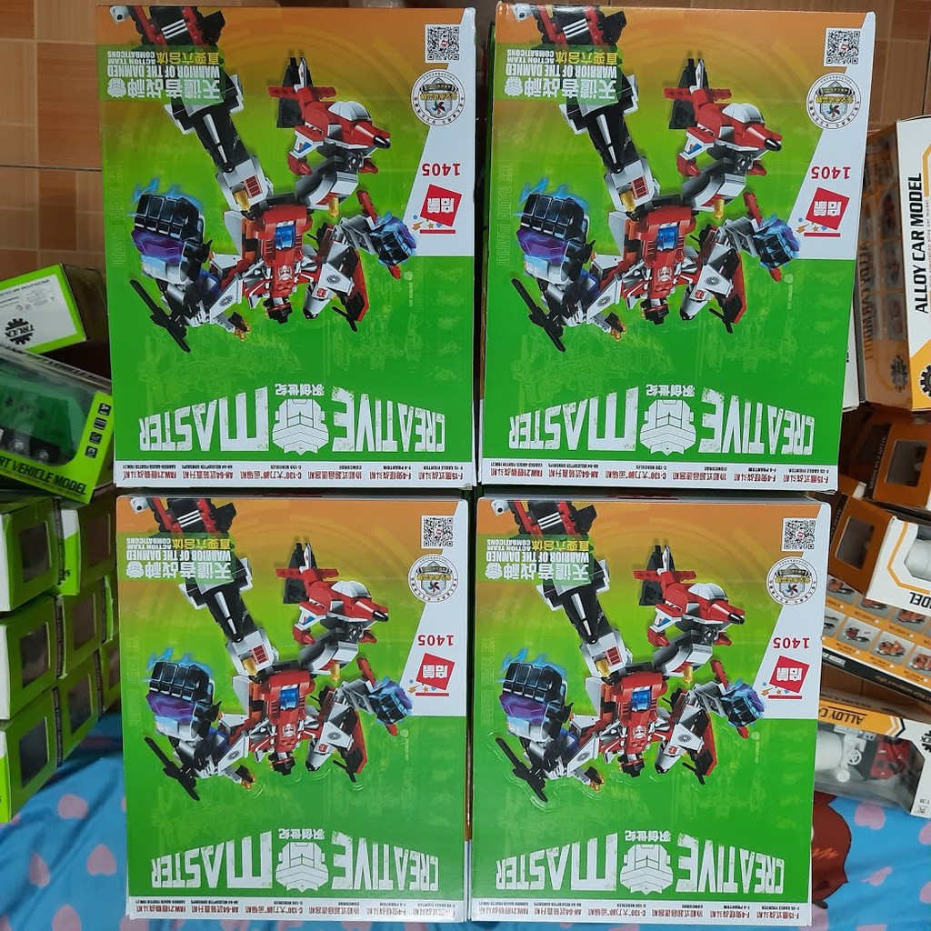 Bộ lắp ghép mô hình robot 6 trong 1 đồ chơi trẻ em bằng nhựa cao cấp