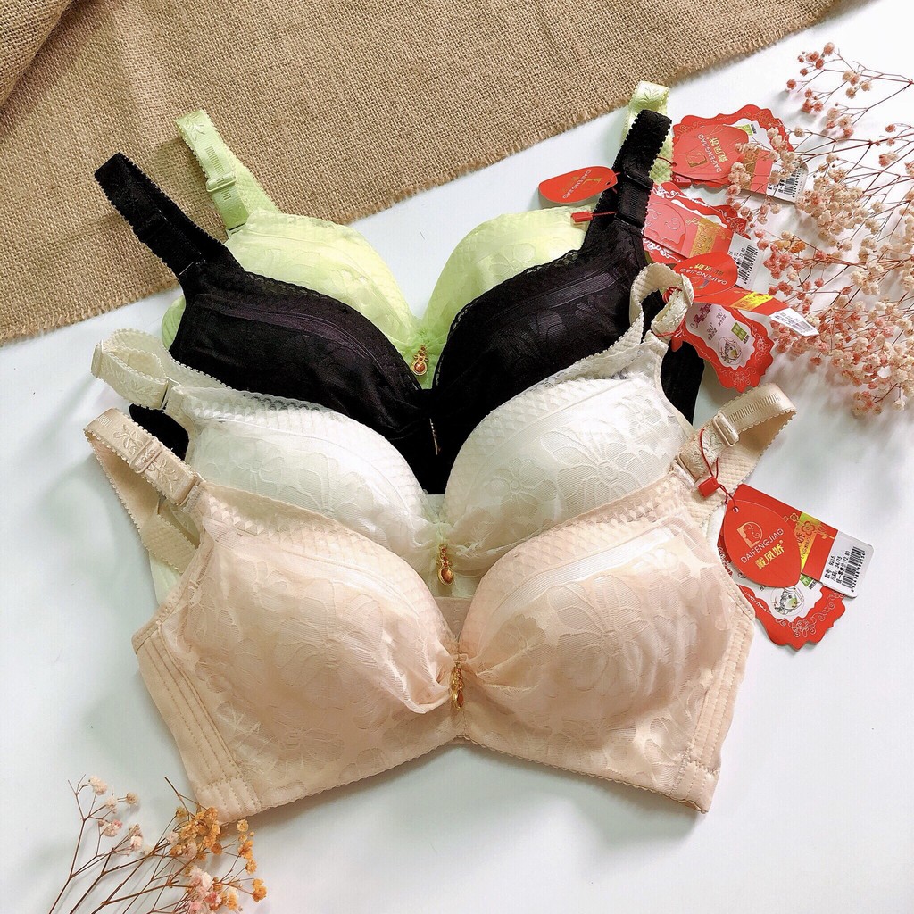 Áo lót nữ mặc áo dài ren mềm quả chéo có gọng đệm dày 5cm siêu nâng siêu đẩy ngực