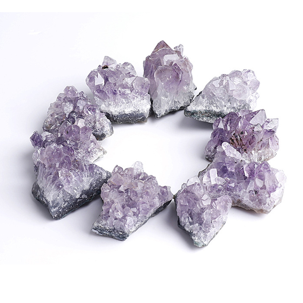 ROW Natural Dream Amethyst Cluster Home Decoration Mineral Specimen|Geography Teaching Gift Rough Ore Raw|Healing|1PC