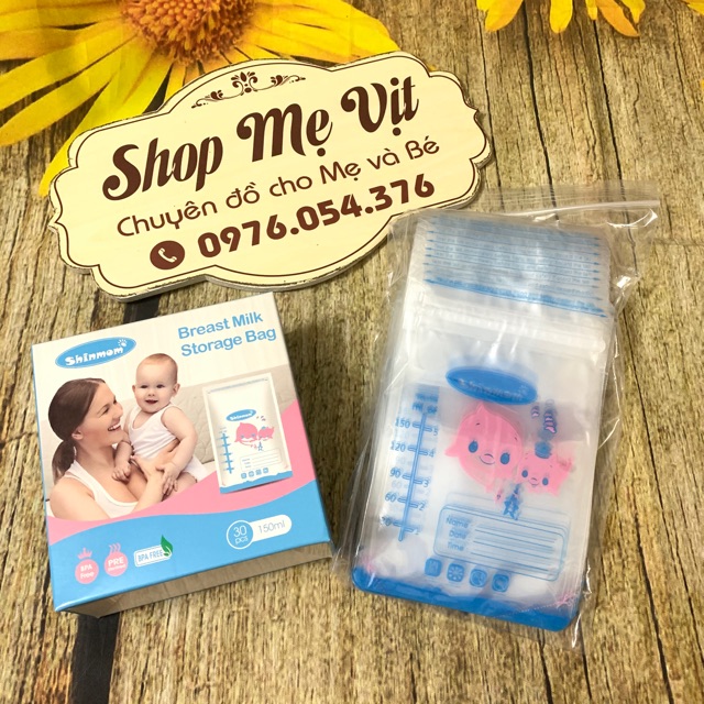 Hộp 30 túi trữ sữa Shinmom 150ml