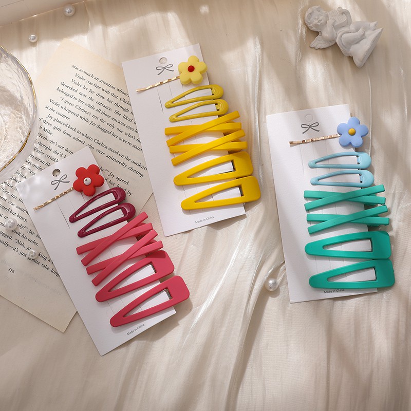 Set 7 Kẹp Tóc Nhiều Màu Sắc Thời Trang Hàn Quốc Cho Nữ