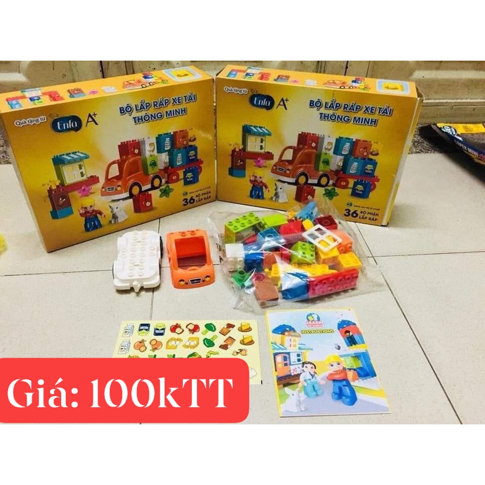 Bộ đồ chơi Lắp Ráp 36 CHI TIẾT lego Xe Tải Thông Minh Của Enfa