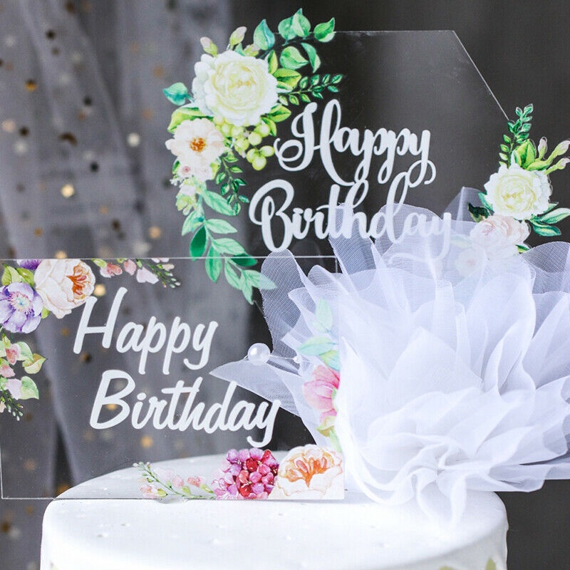 Phụ Kiện Cắm Trang Trí Bánh Kem Chữ Happy Birthday