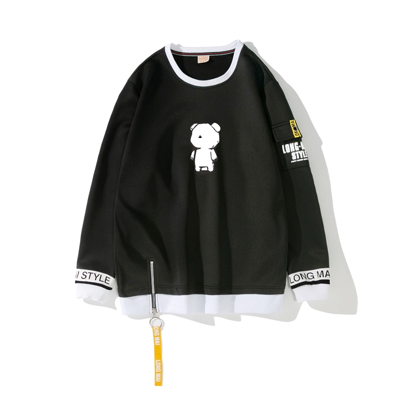 Áo hoodie nam phong cách mạng đen | BigBuy360 - bigbuy360.vn