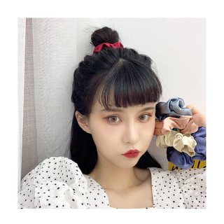 Dây Buộc Tóc Scrunchies Lụa Mềm Đơn Sắc