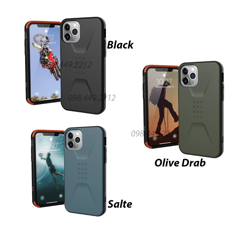 [HÀNG CHÍNH HÃNG UAG] ỐP LƯNG UAG CIVILIAN CHO IPHONE 11 PRO MAX | IPHONE 11 PRO | IPHONE 11 - ỐP LƯNG CHỐNG SỐC