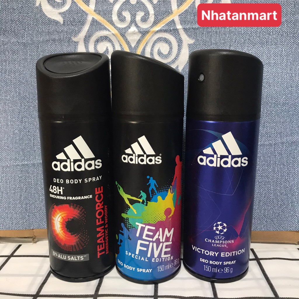 XỊT KHỬ MÙI TOÀN THÂN NAM ADIDAS DEO BODY SPRAY 24H 150ML PHÁP