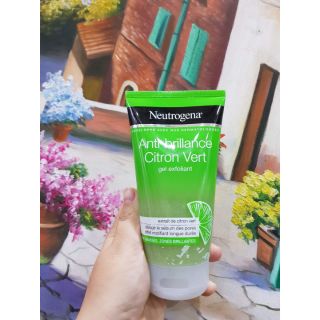 💥MẪU MỚI 💥SỮA RỬA MẶT KIÊM TẨY DA CHẾT NEUTROGENA ANTI-BRILLANCE CUTRON VERT GEL EXFOLIANT