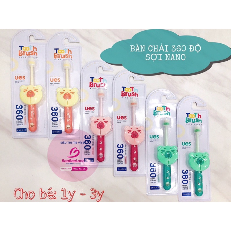 🪥🪥Bàn chải 360 độ UES sợi Nano siêu mềm cho bé