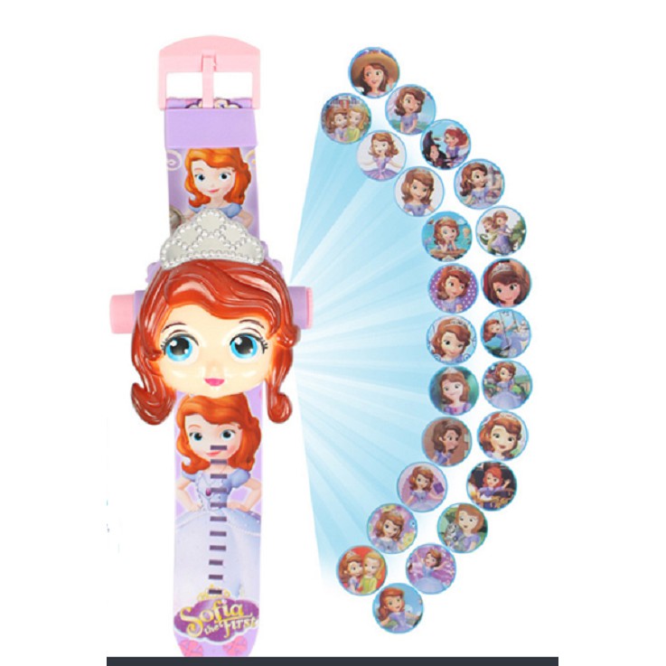 Đồng hồ  chiếu 24 hình 3D công chúa sofia