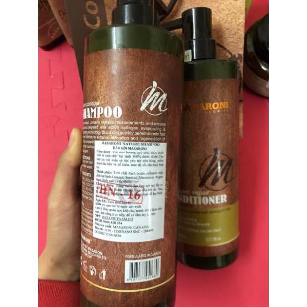 SIÊU RẺ CẶP DẦU GỘI DẦU XẢ TƠ TẰM - SIÊU PHỤC HỒI MARSARONI 800ML | BigBuy360 - bigbuy360.vn