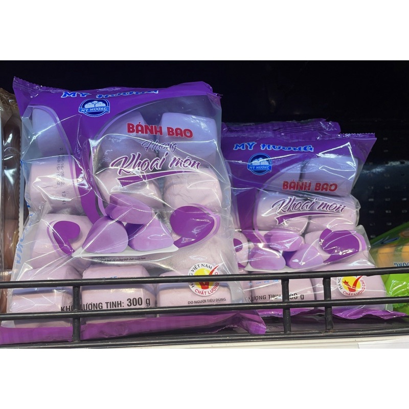 12 cái Bánh bao màn thầu không nhân khoai môn sữa tươi 12 cái