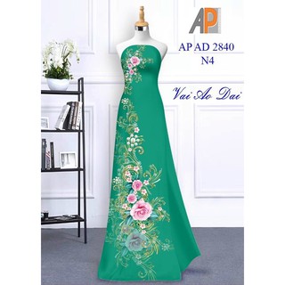 Vải áo dài hoa Hồng