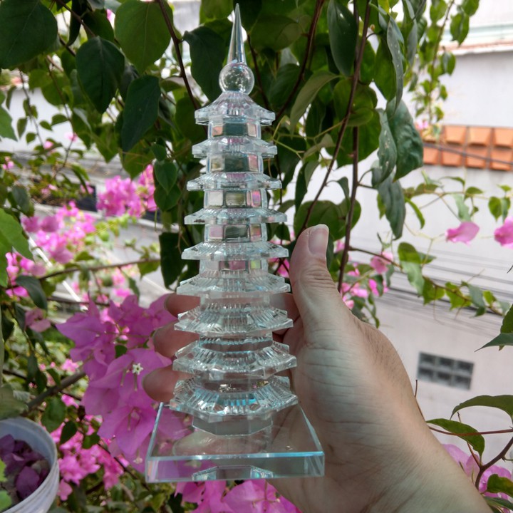 Tháp phong thủy pha lê 9 tầng - T0001