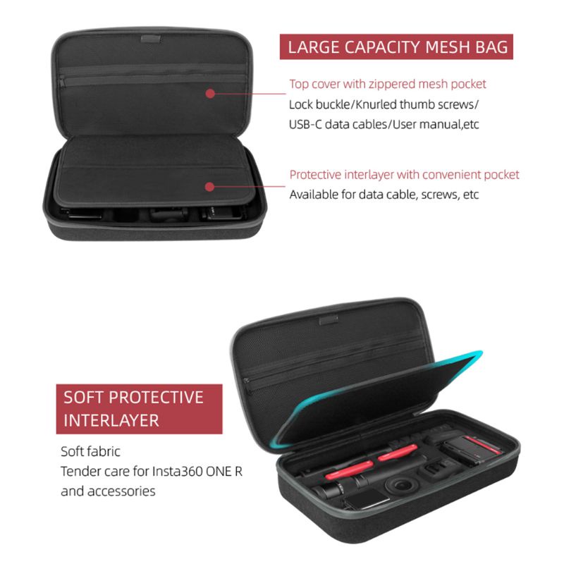 Hộp Đựng Máy Ảnh Insta 360 ONE R 4K Chống Sốc / Trầy Xước / Thấm Nước Tiện Dụng