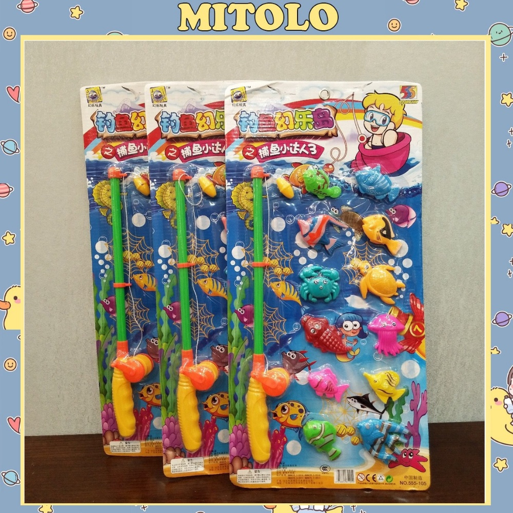 Bộ đồ chơi câu cá cho bé MITOLO đồ chơi thông minh đồ chơi nhà tắm 555-205