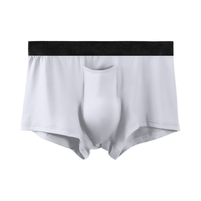 Quần Lót Boxer Màu Trơn Lưng Vừa Thoáng Khí Quyến Rũ Trẻ Trung Cho Nam 252