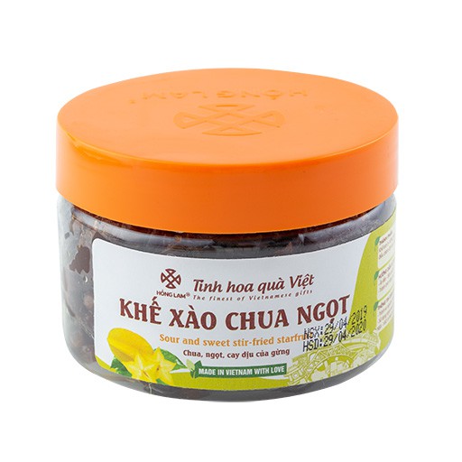 Ô Mai (Xí Muội) Khế Xào Chua Ngọt Hồng Lam - Vị Chua Ngọt Dẻo - Hộp (200g,300g,500g)