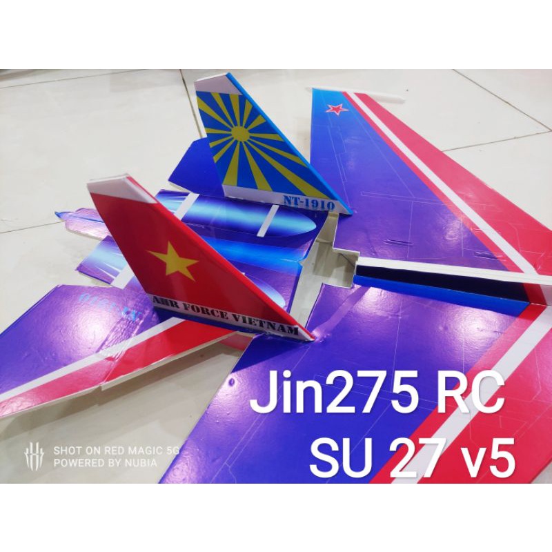 ❤️ Siêu Sale ♥️ Bộ vỏ kit máy bay Su-27 V5 Flat sải 74 cm