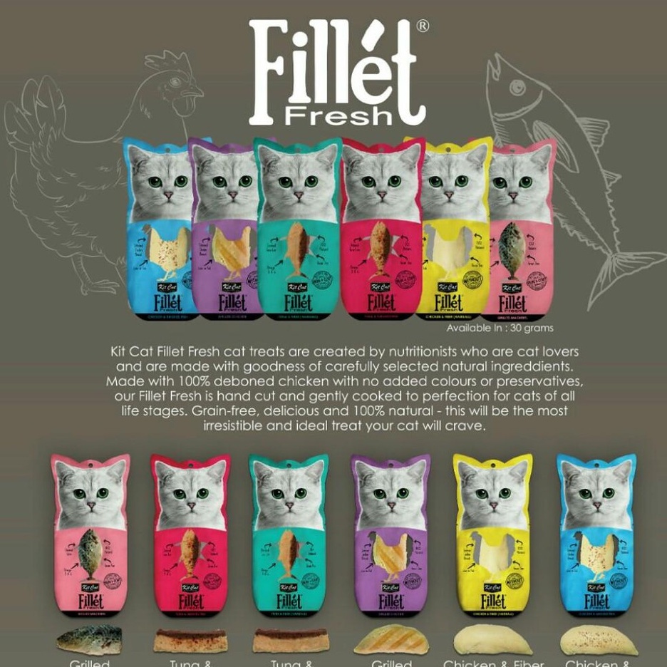 Thức ăn bổ sung cho mèo Fresh Fillet Kit Cat 30g