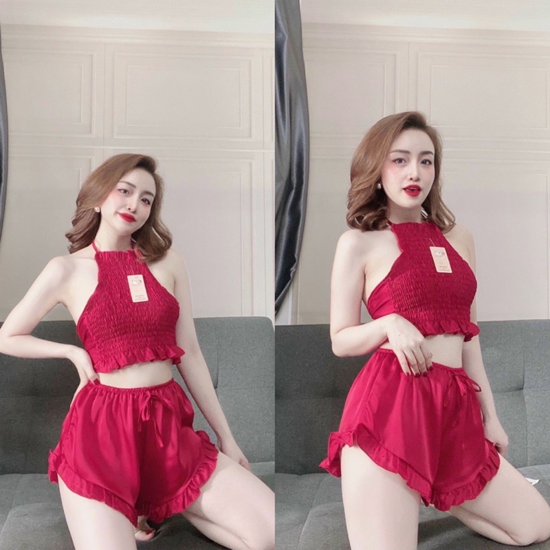 BỘ YẾM NHÚN SATIN 🔥FREESHIP🔥 BỘ NGỦ SATIN | BigBuy360 - bigbuy360.vn