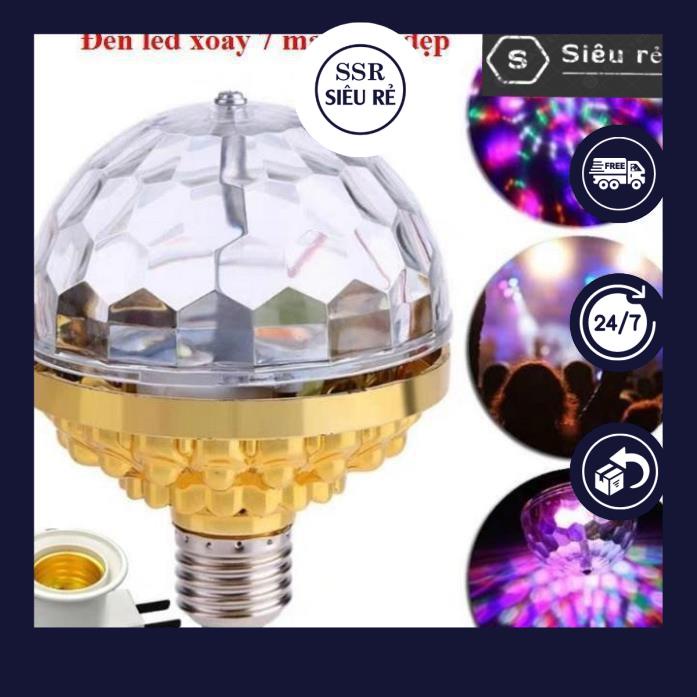 Đèn led 7 màu vũ trường xoay cảm ứng-Bóng đèn led vũ trường cảm ứng xoay (kèm đuôi) (LA2127)
