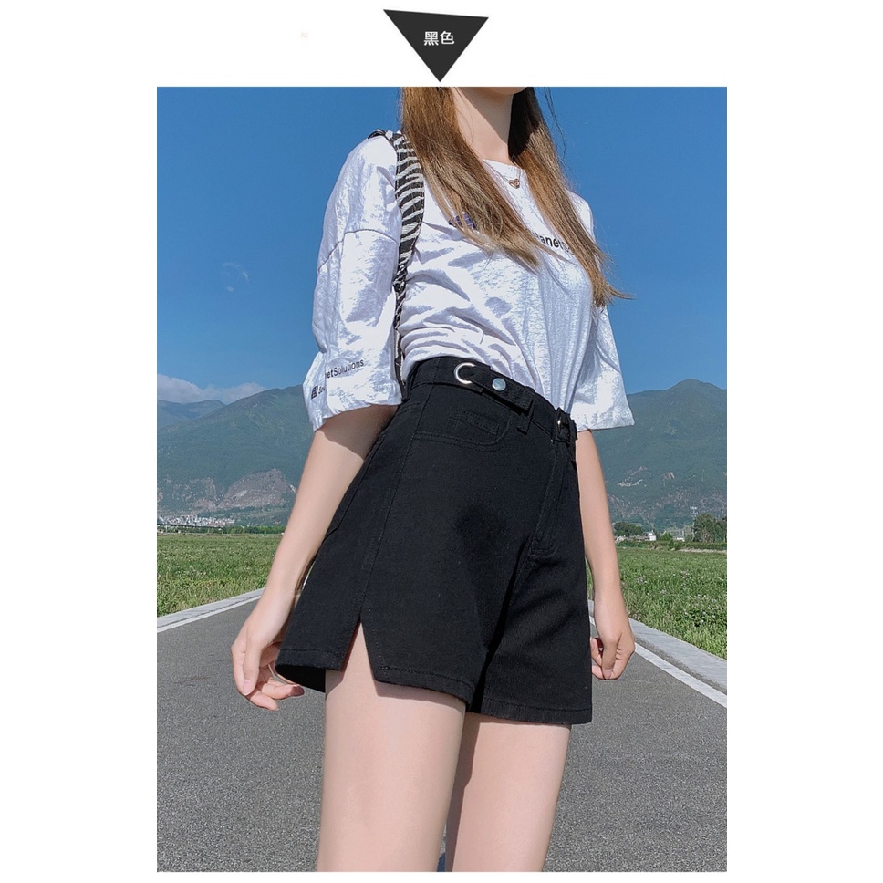 Quần Short Denim Mỏng Ống Rộng Lưng Cao Thời Trang Mùa Hè 2022