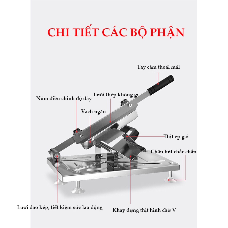 [SALE SỐC] DAO CẮT THỊT, THÁI THỊT BÒ, THỊT GÀ, MÁY CẮT LÁT ĐA NĂNG TIỆN DỤNG CHO GIA ĐÌNH - CTL2177