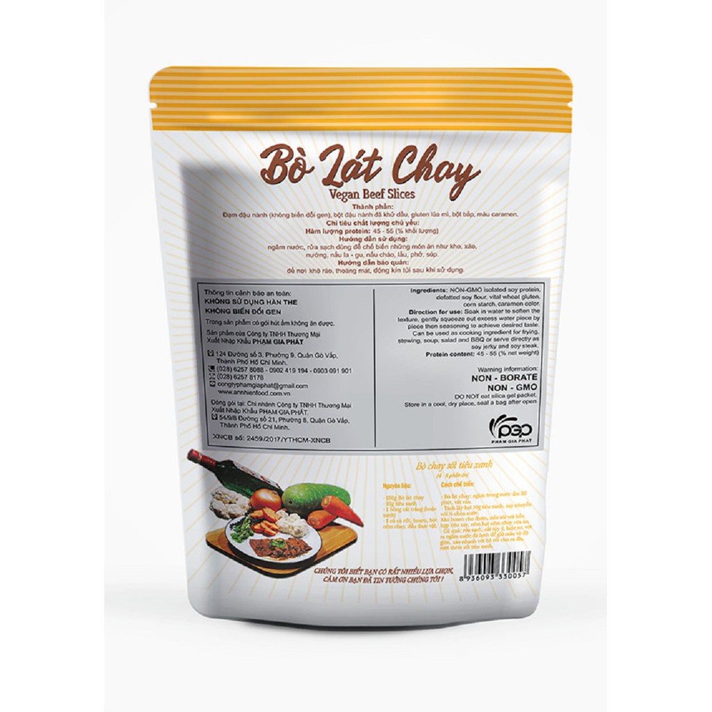 [HÀNG CÔNG TY] Bò Lát Chay An Nhiên, Thịt Chay, Thực Phẩm Chay Dinh Dưỡng, Thuần Chay Healthy, Đồ Ăn Chay | BigBuy360 - bigbuy360.vn