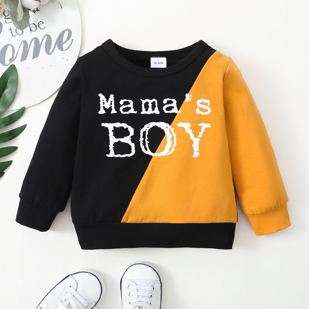 Set áo tay dài + quần dài thể thao Mikrdoo vải cotton thời trang mùa thu cho bé trai 1-6 tuổi