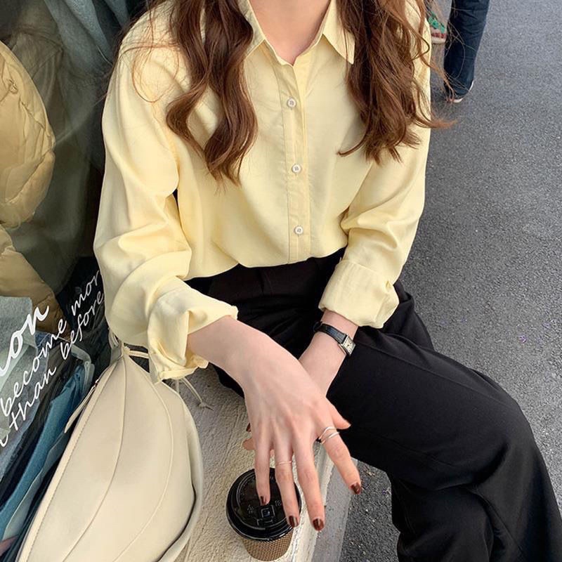 Sơ mi dáng cơ bản lụa Hàn