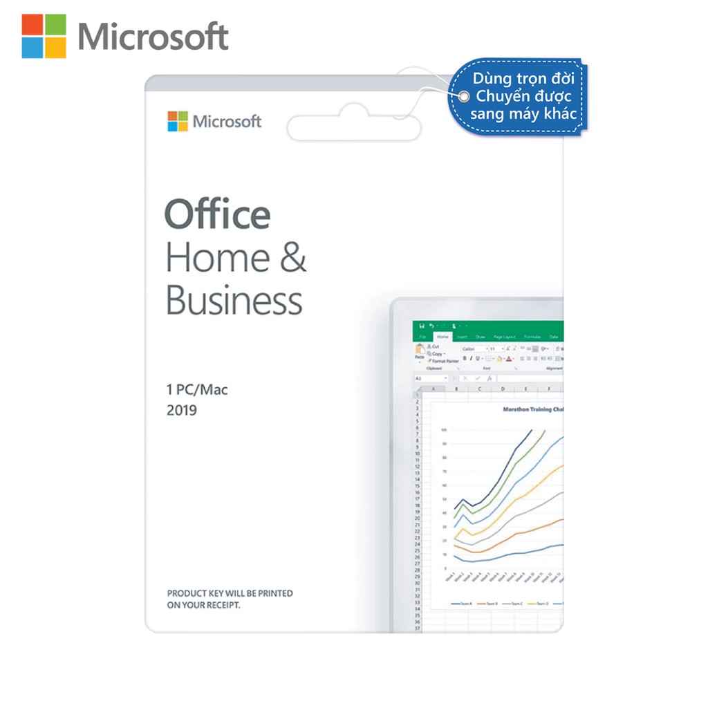 [Mã ELMALL1TR5 giảm 6% đơn 3TR] Phần mềm Microsoft Office Home and Business 2019