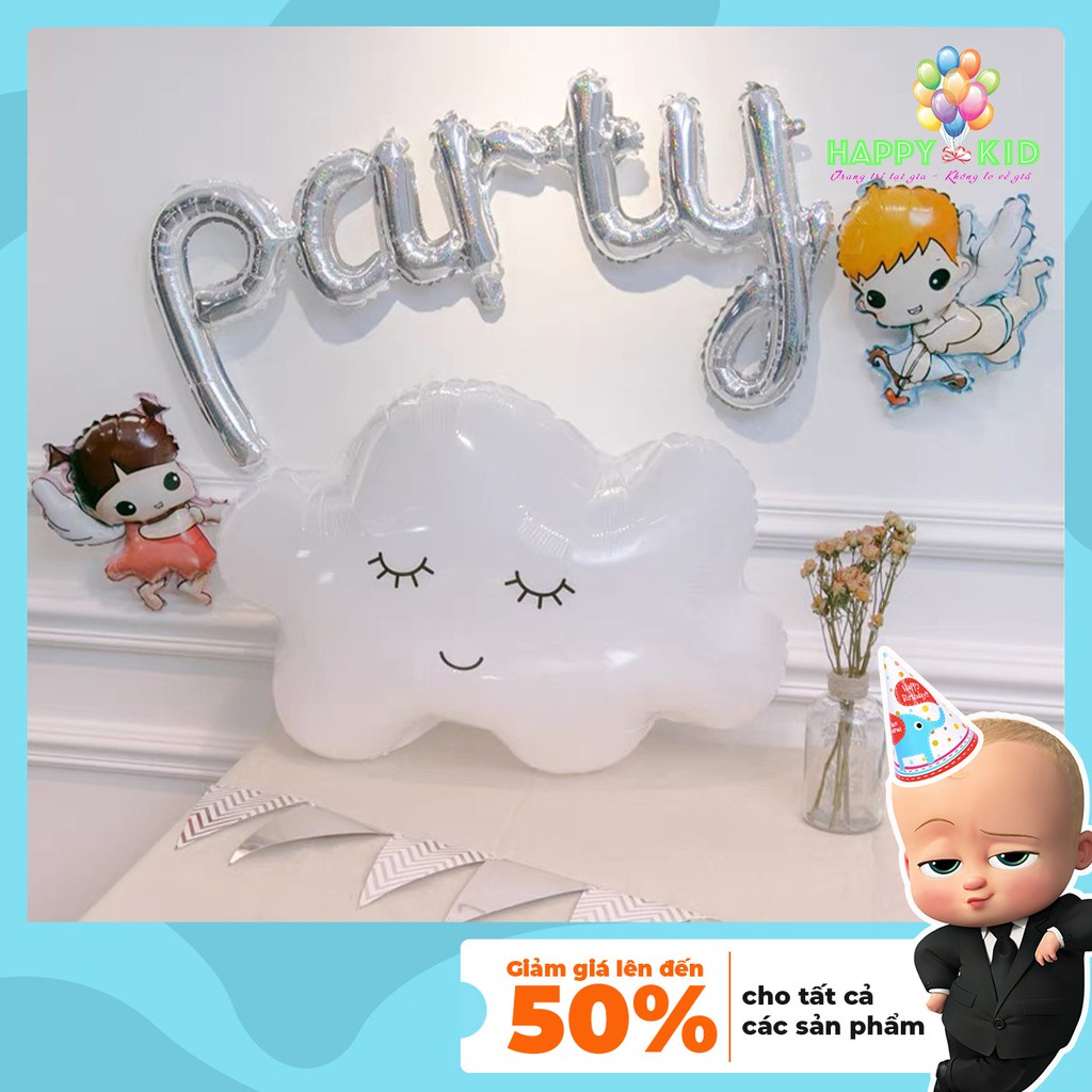 Bong bóng  đám mây phụ kiện trang trí sinh nhật, party, đám cưới, tiệc mừng 70cm - BOBABO STORE