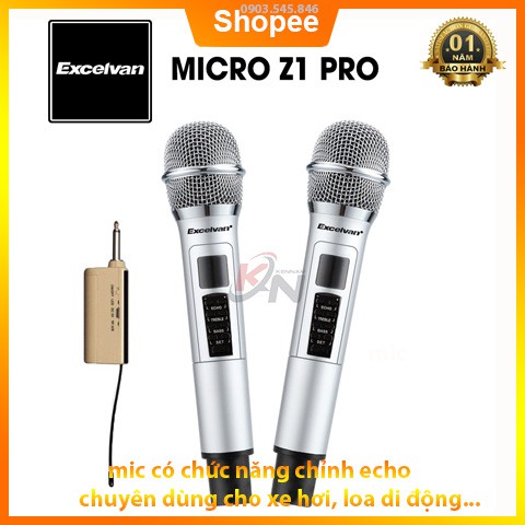 Micro karaoke không dây Excelvan Z1 Pro