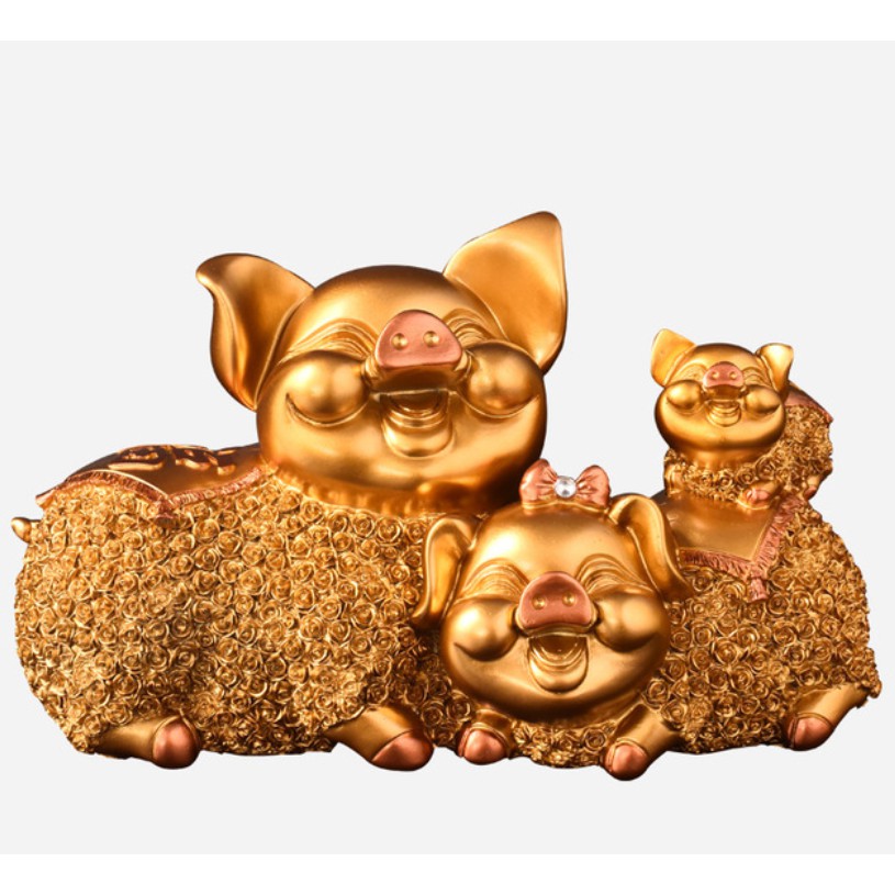 heo tài lộc. tượng decor trang trí. decor trang trí. heo tài lộc. decor trang trí phòng làm việc.