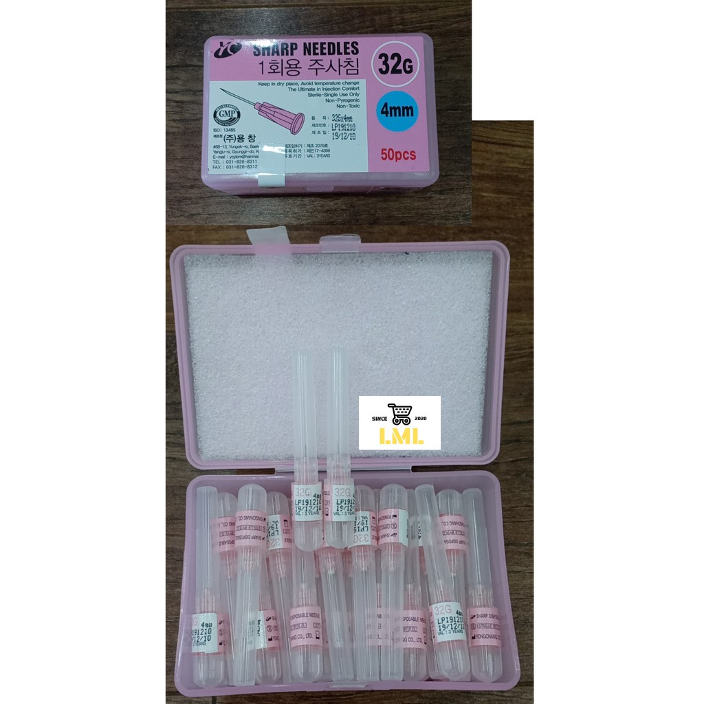 Đầu kim meso nano 34G nanoneedle siêu mỏng & nhỏ chuyên dùng tiêm tinh chất 4mm