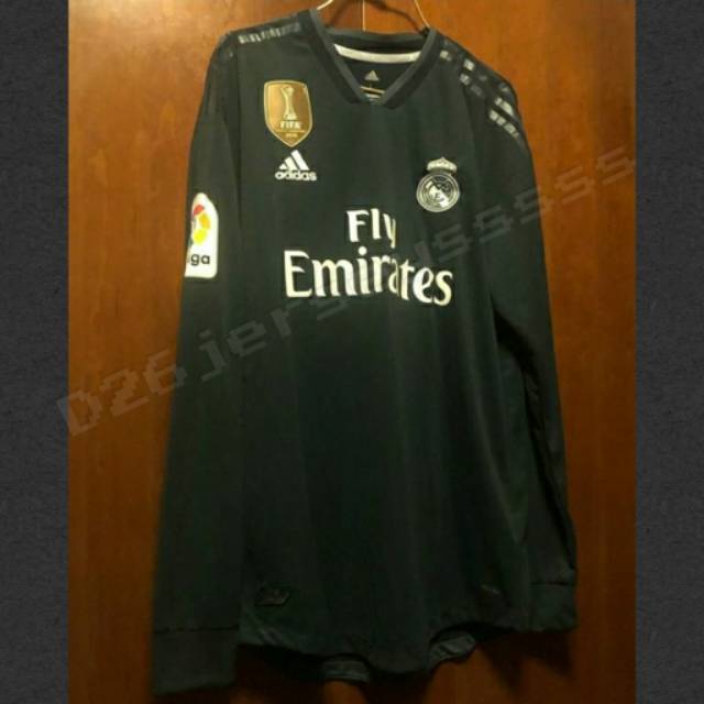 Áo Thun Tay Dài + Quần Dài In Tên Đội Real Madrid 2018 / 2019